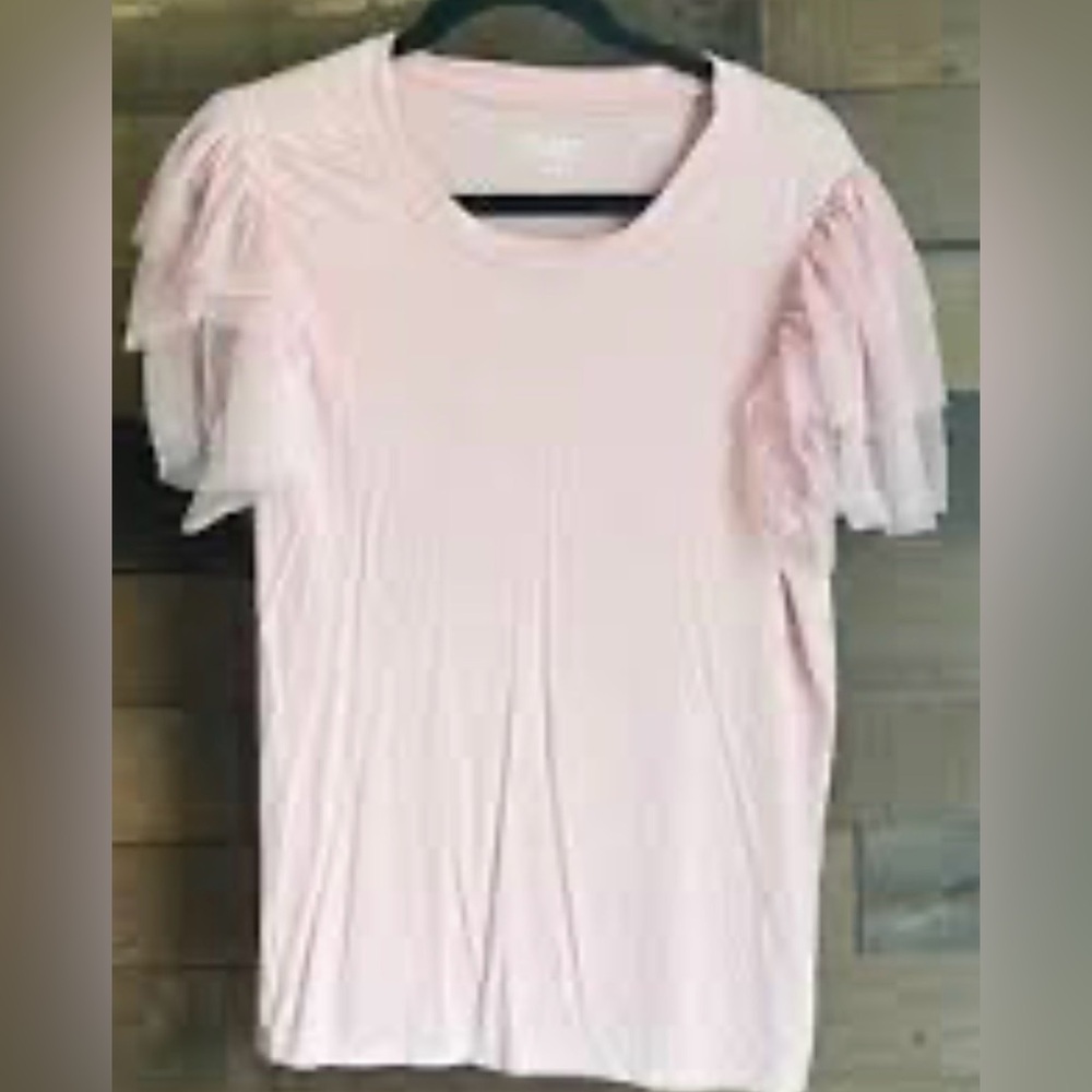 Torrid Super Soft Knit Pink Ruffle Sleeve Top